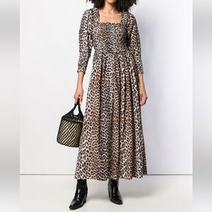 Ganni Leopard Maxi Dress